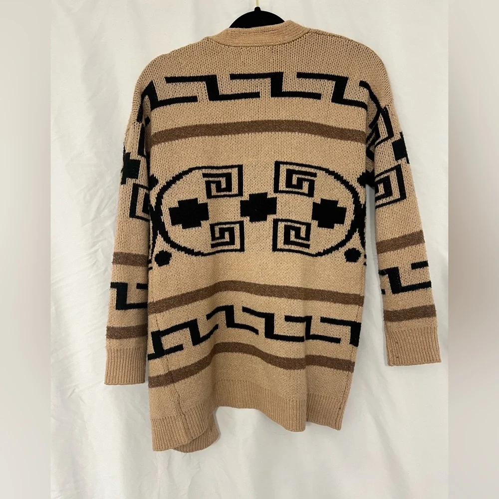 Hazel Moon Boho Southwestern Print Cardigan - Picture 3 of 5